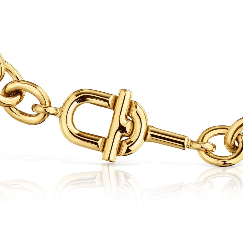 Pulseras TOUS MANIFESTO chain with 18 kt plating over Mujer Dorados Plateados | 2597PZQCB