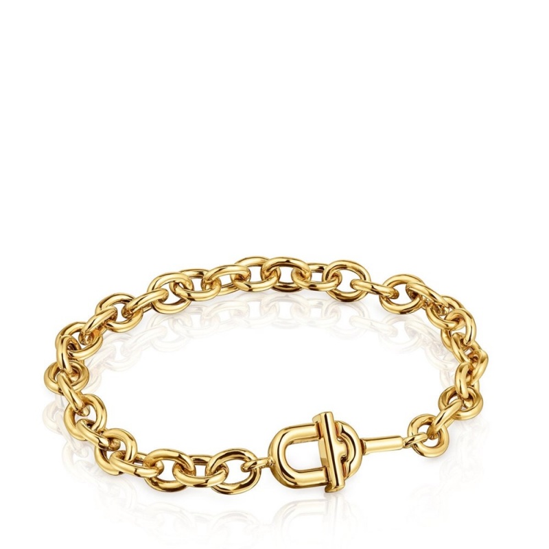 Pulseras TOUS MANIFESTO chain with 18 kt plating over Mujer Dorados Plateados | 2597PZQCB