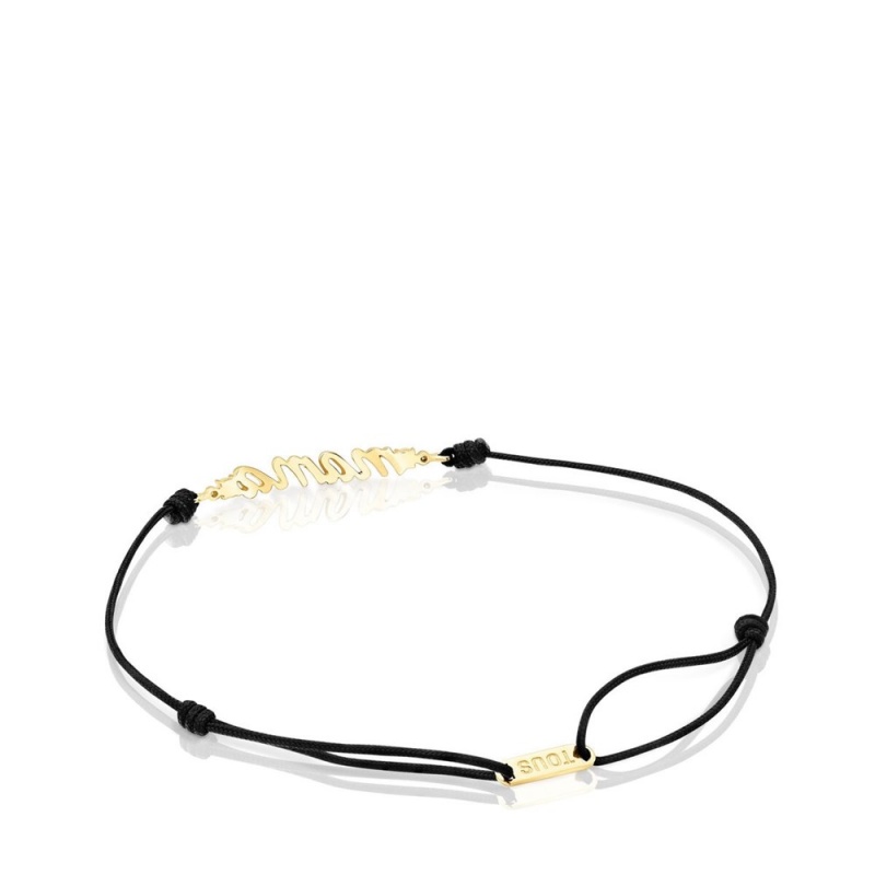 Pulseras TOUS Mama with nylon, diamonds mother-of-pearl Mujer Dorados | 1832GYXZM