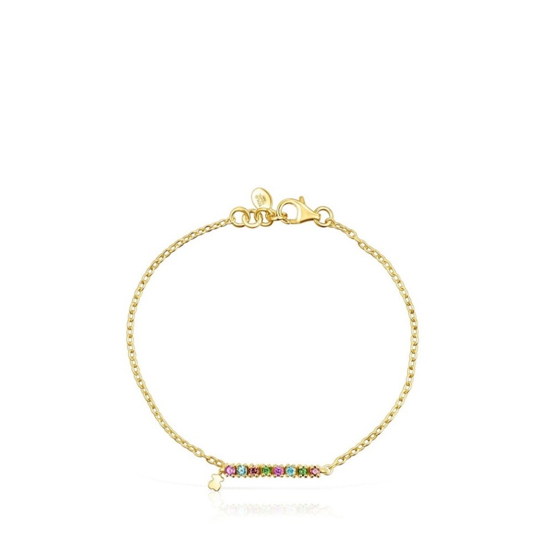 Pulseras TOUS Mujer Plateados | 7593QPERY