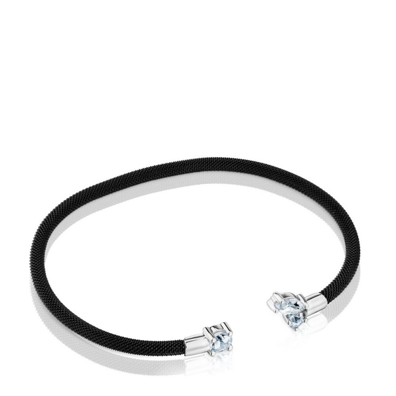 Pulseras TOUS Topaz Eklat Set Mujer Blancos Dorados | 8907LXDBI