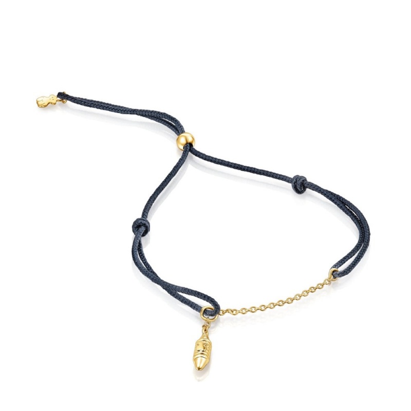 Pulseras TOUS nylon Lure Mujer Dorados | 8695AWYTO