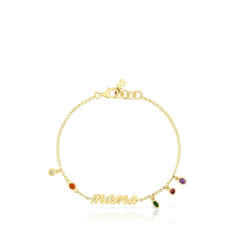 Pulseras TOUS vermeil Mama with gemstones Mama Mujer Plateados | 5321SMKHX