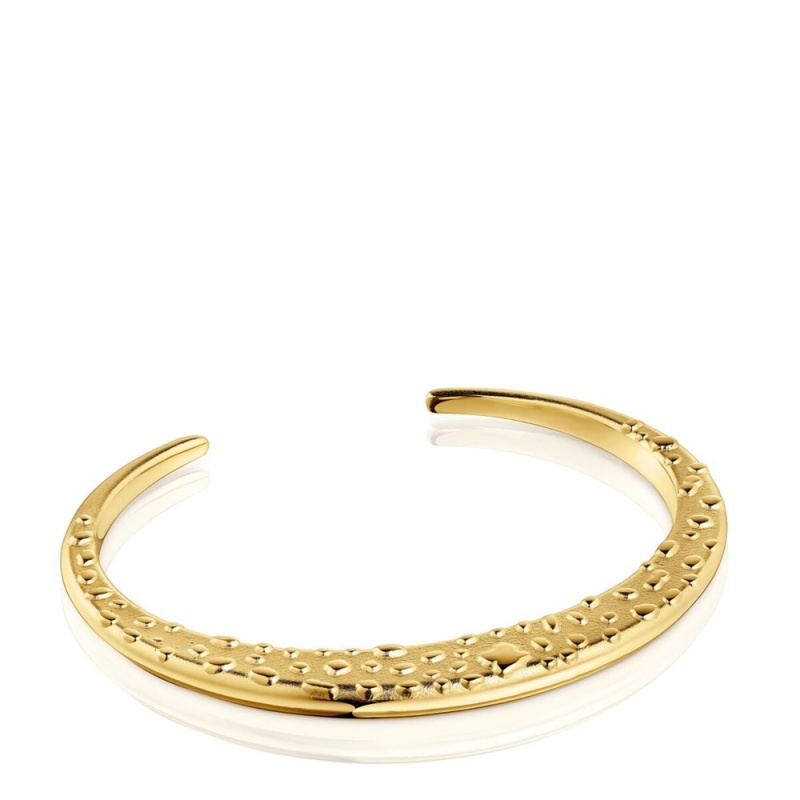 Pulseras TOUS with 18kt plating over Dybe Mujer Dorados Plateados | 2581VLNHQ