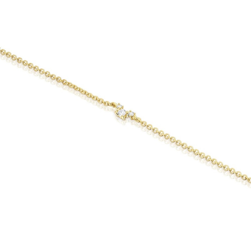 Pulseras TOUS with diamonds Les Classiques Mujer Dorados | 2786ONGCM